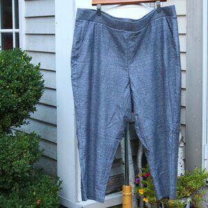 Torrid Studio SHORT Grey Heather Pull On Relaxed Taper Stretch Knit Pants Sz 3XS